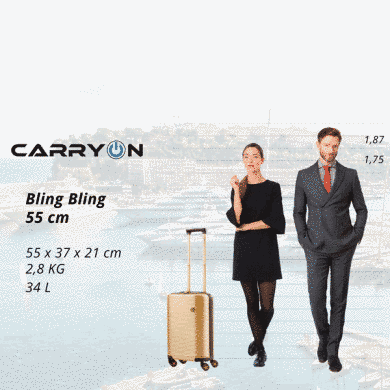 Валіза CarryOn Bling Bling (S) Champagne (502280 -S)