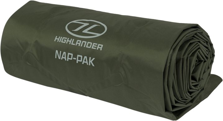 Килимок надувний Highlander Nap-Pak Inflatable Sleeping Mat 5 cm Olive (AIR071)