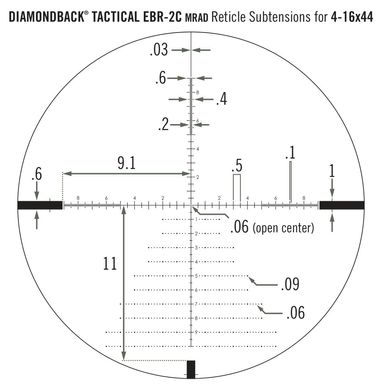Приціл оптичний Vortex Diamondback Tactical FFP 4-16x44 EBR-2C MRAD (DBK-10027)