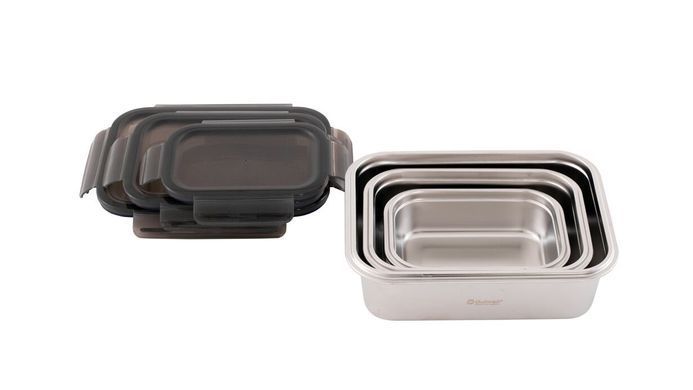 Набір харчових контейнерів із нержавіючої сталі Outwell Camper Food Box Set 3 шт (651210)