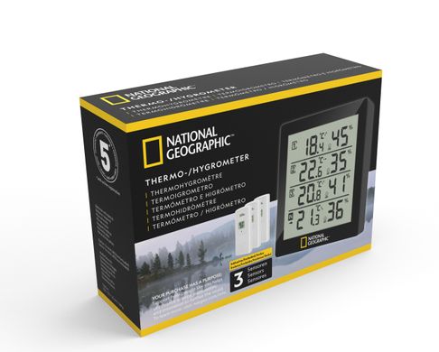 Термометр-гігрометр National Geographic 4 Measurement Results Black (9070200)