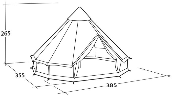 Намет семимісний Easy Camp Moonlight Bell Grey (120443)