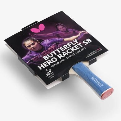Ракетка для настільного тенісу Butterfly HERO Racket S8 Adriana D&iacute;az (6251780002)
