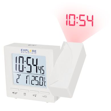 Годинник проекційний Explore Scientific Projection RC Alarm White (RDP1001GYELC2)