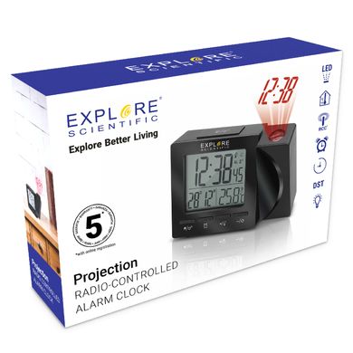 Годинник проекційний Explore Scientific Projection RC Alarm White (RDP1001GYELC2)