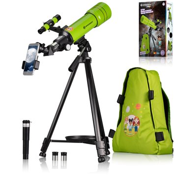 Телескоп Bresser Junior 70/400 Green з адаптером для смартфона + рюкзак (8850610B4K)