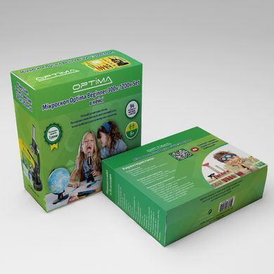 Мікроскоп Optima Beginner 300x-1200x подарунковий набір ( MB-beg 01-101S) Refurbished