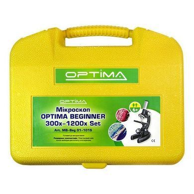Мікроскоп Optima Beginner 300x-1200x подарунковий набір ( MB-beg 01-101S) Refurbished