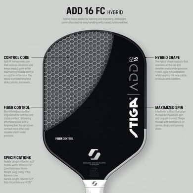 Ракетка для піклболу Stiga ADD FC 16 Hybrid (3201-0512-02)