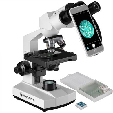 Мікроскоп Bresser Erudit Basic Bino 40x-400x з адаптером для смартфона (5102200)
