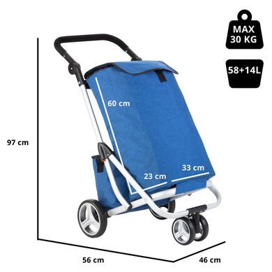 Сумка-візок ShoppingCruiser 3 Wheels 72 Blue (650062)