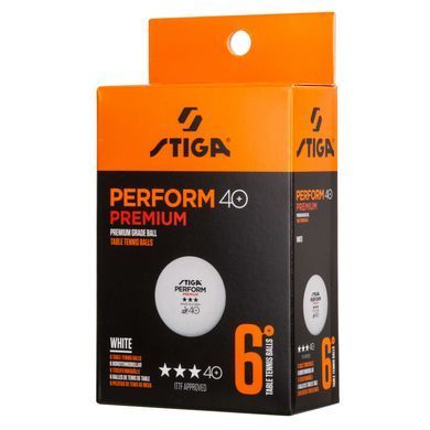 М'ячі для настільного тенісу Stiga Perform Premiun ITTF 6 шт (1113-2410-06)
