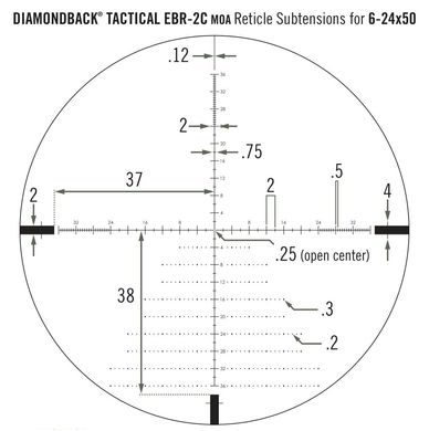 Приціл оптичний Vortex Diamondback Tactical FFP 6-24x50 EBR-2C MOA (DBK-10028)