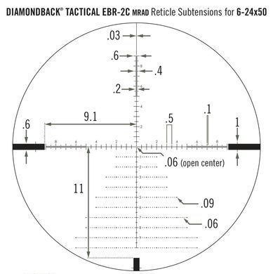 Приціл оптичний Vortex Diamondback Tactical FFP 6-24x50 EBR-2C MRAD (DBK-10029)