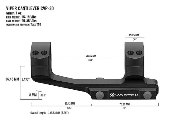 Кріплення Vortex Pro 30mm Cantilever mount (CVP-30)